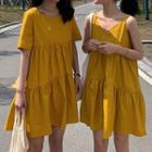 Short-sleeve / Sleeveless Plain Dress