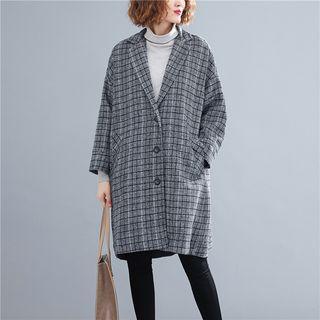 Check Oversized Coat