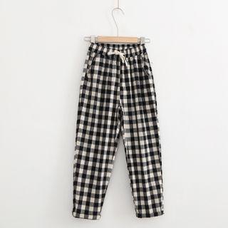 Gingham Loose Fit Jogger Pants