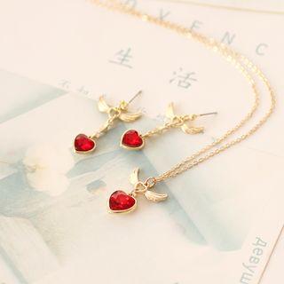 Wings Heart Earring