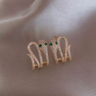 Rhinestone Drop Earring Diameter: 1.9cm - One Size
