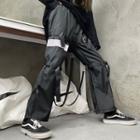 Couple Matching Reflexive Panel Straight-fit Pants
