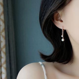 Faux Pearl 925 Sterling Silver Dangle Earring