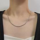 Snake Chain Necklace Silver - One Size