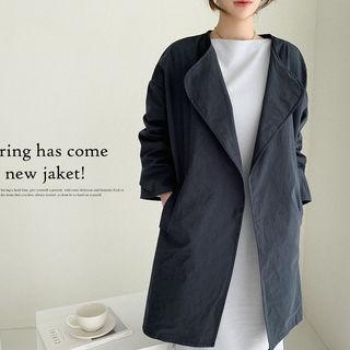 Lapelled Open-front Coat