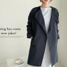 Lapelled Open-front Coat