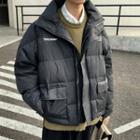 Stand-collar Loose-fit Padded Coat