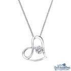 18k White Gold Diamond Heart Pendant Necklace (16)
