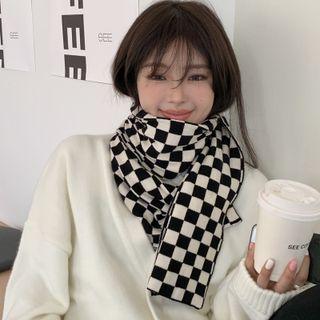 Checkerboard Scarf Black & White - One Size
