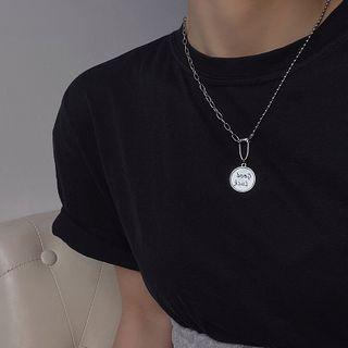 Disc Dendant Necklace Silver - One Size