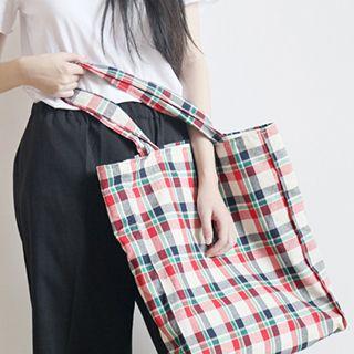 Plaid Lightweight Shopper Bag