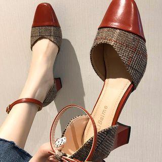 Square Toe Block Heel Sandals