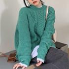 Chunky Knit Sweater Green - One Size