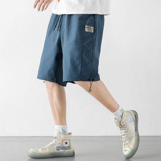 Drawstring-hem Wide-leg Shorts