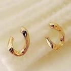 Hoop Earring 1 Pair - S925 Silver Needle Earring - Gold - One Size