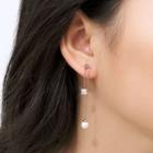 Stainless Steel Rhinestone Faux Pearl Dangle Earring 1 Pair - Rose Gold - One Size