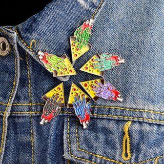 Zombie Pizza Brooch