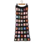 Pattern Knit Skirt Black - One Size