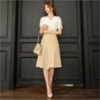 Tall Size Slit-front A-line Skirt