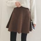 High-waist Knitted A-line Skirt