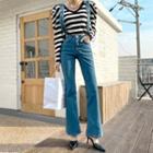 Boot-cut Suspender Jeans