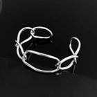 Chain Open Bangle Silver - One Size