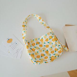 Floral Zip Shoulder Bag Yellow - One Size
