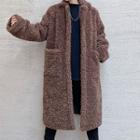 Long Open-front Fleece Coat