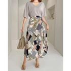 Tie-waist Patterned Long Wrap Skirt
