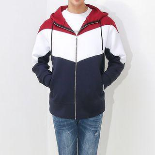 Color-block Neoprene Hoodie