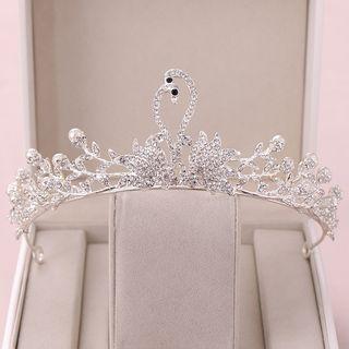 Wedding Faux Pearl Swan Tiara White - One Size