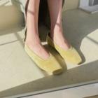 Square-toe Suede Flats In 6 Colors