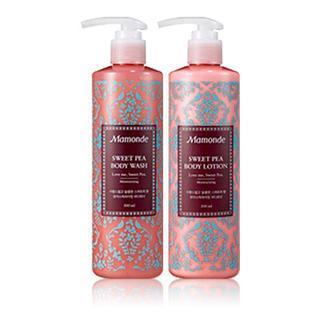 Mamonde - Sweet Pea Body Set: Body Wash 300ml + Body Lotion 300ml 2pcs