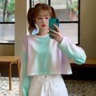 Tie-dyed Cropped Sweatshirt