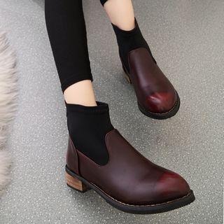 Paneled Short Boots