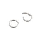 Simple And Delicate Geometric Circle 316l Stainless Steel Stud Earrings Silver - One Size