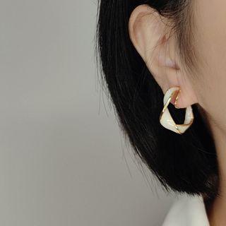 925 Silver Twist Earrings / Clip On Earring