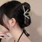 V Shape Alloy Hair Clamp Silver - One Size