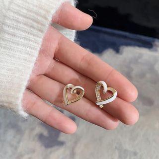 Heart Faux Pearl Glaze Earring