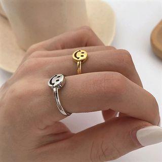 Smiley Sterling Silver Ring