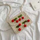 Cherry Detail Crossbody Bag White - One Size