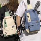Two Tone Sling Bag / Charm / Set
