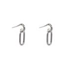 925 Sterling Silver Oval Dangle Earring As Shown In Figure - One Size