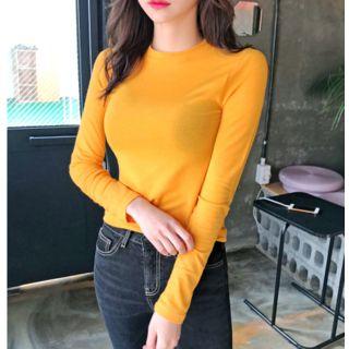 Crewneck Skinny Top In 6 Colors