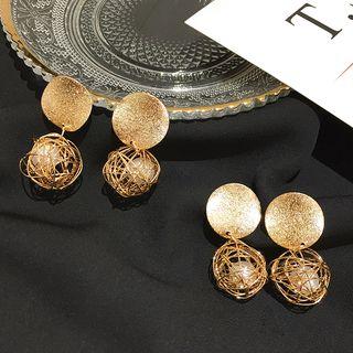 Hollow Ball Drop Earring