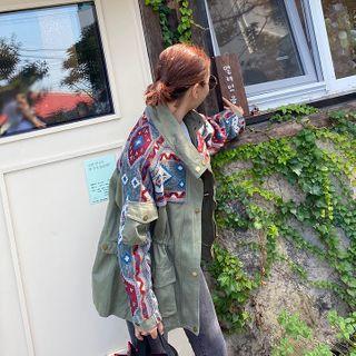 Boho Pattern Cotton Safari Jacket