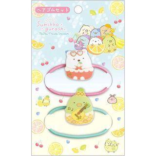 San-x Sumikko Gurashi Hair Ties Set (2 Pieces) (shirokuma & Penguin?) One Size