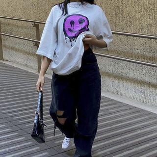 Oversized Smiley Face T-shirt