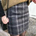 Plaid Flannel Mini Skirt