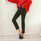 Brushed-fleece Lined Cropped Slim-fit Pants